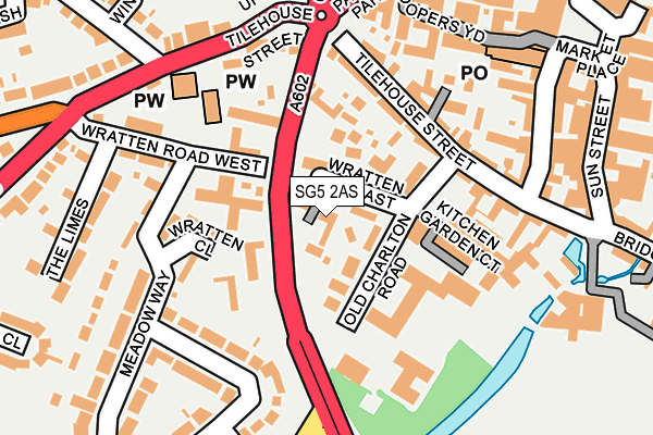 SG5 2AS map - OS OpenMap – Local (Ordnance Survey)