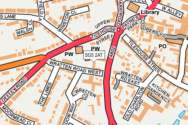 SG5 2AT map - OS OpenMap – Local (Ordnance Survey)