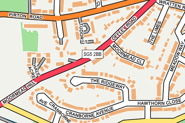 SG5 2BB map - OS OpenMap – Local (Ordnance Survey)