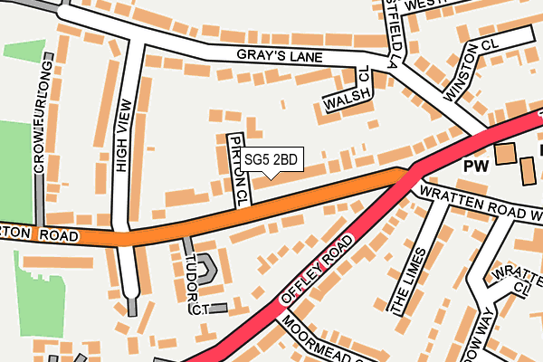 SG5 2BD map - OS OpenMap – Local (Ordnance Survey)