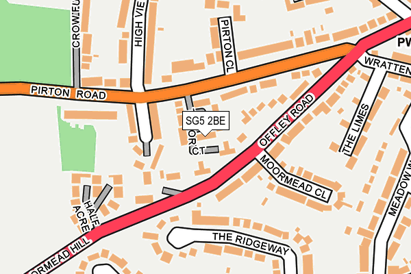 SG5 2BE map - OS OpenMap – Local (Ordnance Survey)