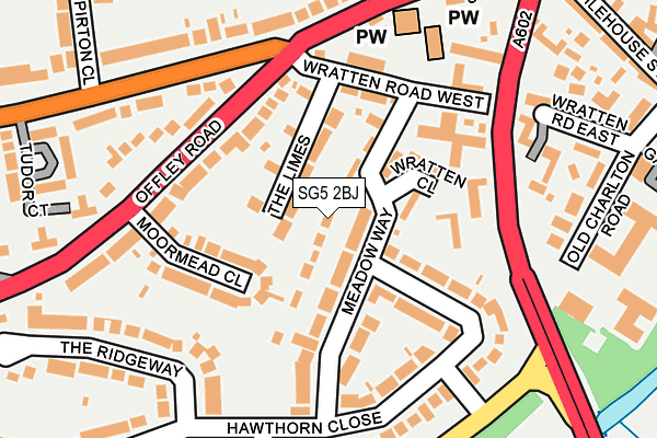 SG5 2BJ map - OS OpenMap – Local (Ordnance Survey)