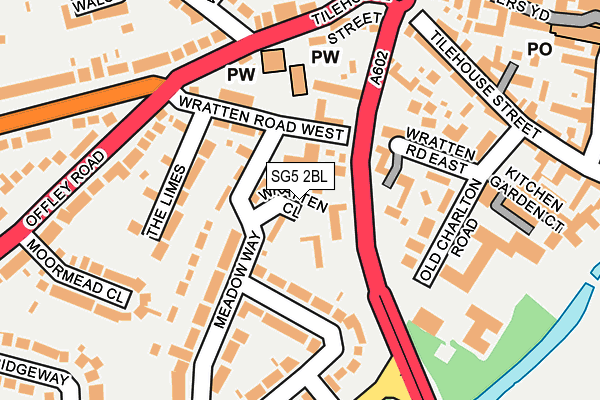 SG5 2BL map - OS OpenMap – Local (Ordnance Survey)