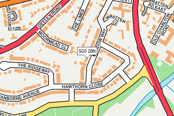 SG5 2BN map - OS OpenMap – Local (Ordnance Survey)