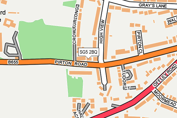 SG5 2BQ map - OS OpenMap – Local (Ordnance Survey)