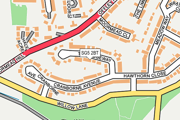 SG5 2BT map - OS OpenMap – Local (Ordnance Survey)