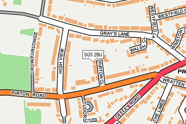 SG5 2BU map - OS OpenMap – Local (Ordnance Survey)