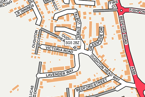 SG5 2BZ map - OS OpenMap – Local (Ordnance Survey)