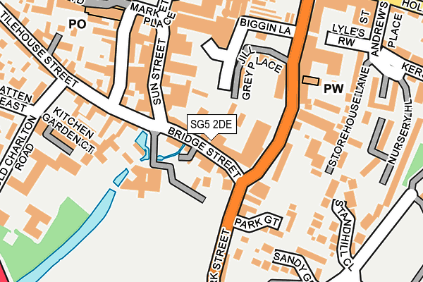 SG5 2DE map - OS OpenMap – Local (Ordnance Survey)