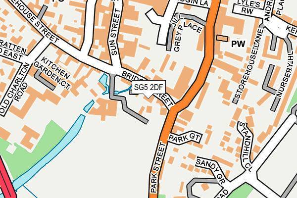 SG5 2DF map - OS OpenMap – Local (Ordnance Survey)