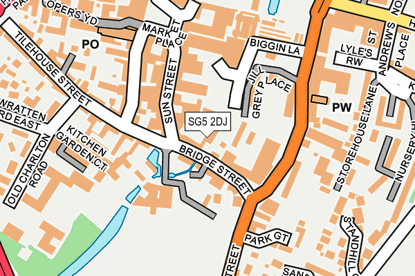 SG5 2DJ map - OS OpenMap – Local (Ordnance Survey)