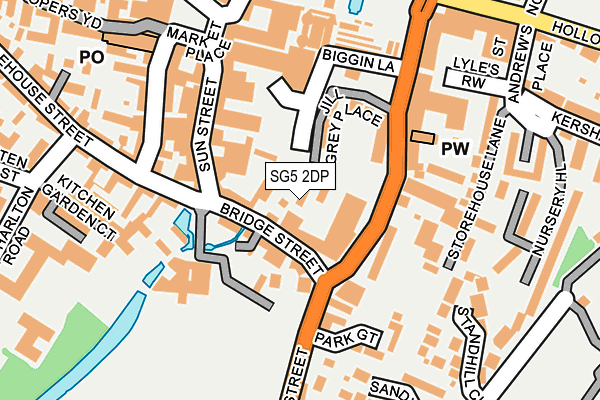 SG5 2DP map - OS OpenMap – Local (Ordnance Survey)