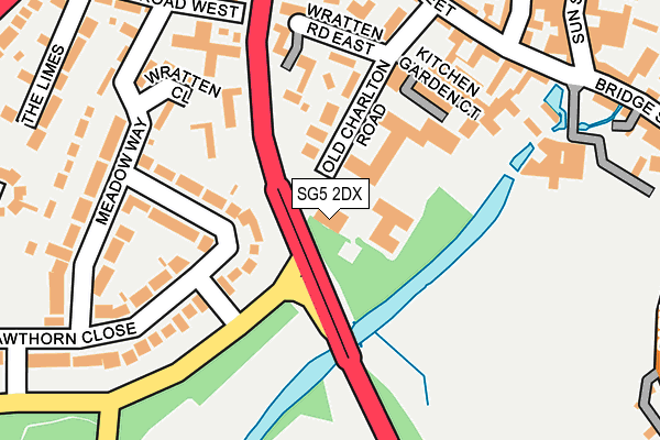 SG5 2DX map - OS OpenMap – Local (Ordnance Survey)