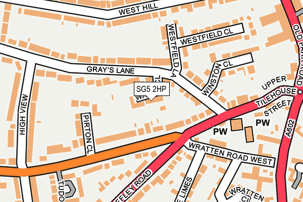 SG5 2HP map - OS OpenMap – Local (Ordnance Survey)