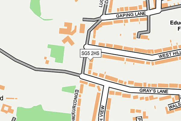 SG5 2HS map - OS OpenMap – Local (Ordnance Survey)