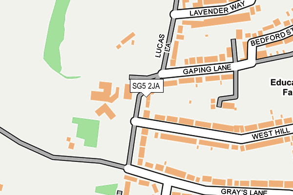 SG5 2JA map - OS OpenMap – Local (Ordnance Survey)