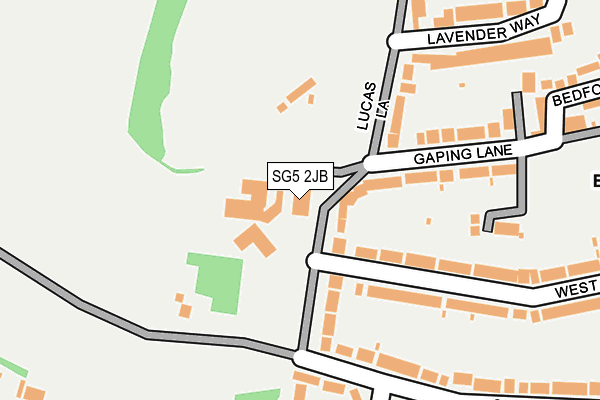 SG5 2JB map - OS OpenMap – Local (Ordnance Survey)