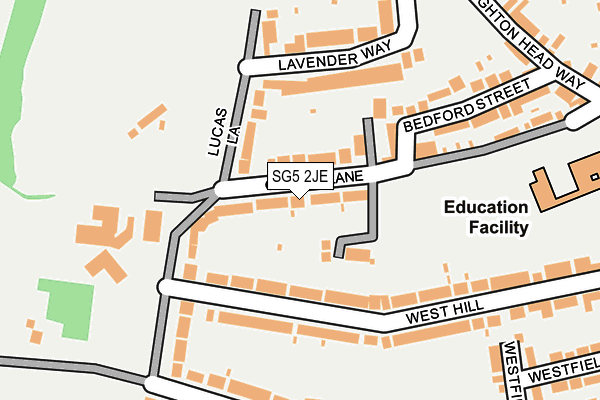 SG5 2JE map - OS OpenMap – Local (Ordnance Survey)