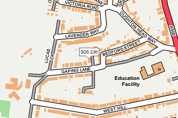 SG5 2JH map - OS OpenMap – Local (Ordnance Survey)
