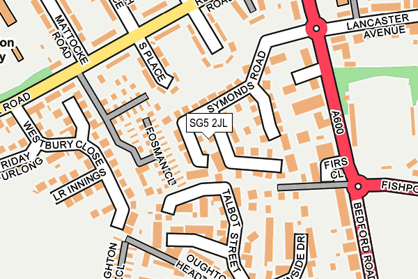 SG5 2JL map - OS OpenMap – Local (Ordnance Survey)