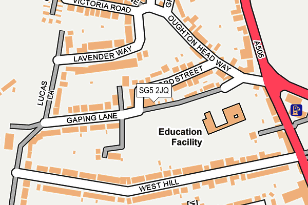 SG5 2JQ map - OS OpenMap – Local (Ordnance Survey)