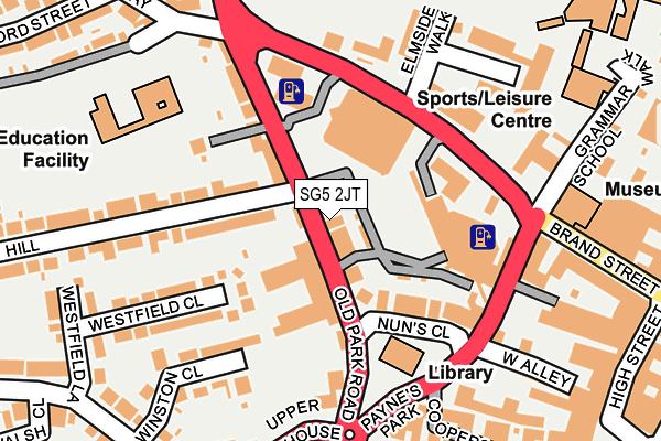 SG5 2JT map - OS OpenMap – Local (Ordnance Survey)