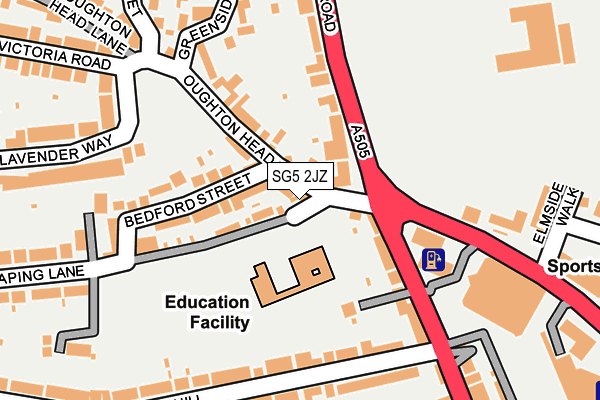 SG5 2JZ map - OS OpenMap – Local (Ordnance Survey)