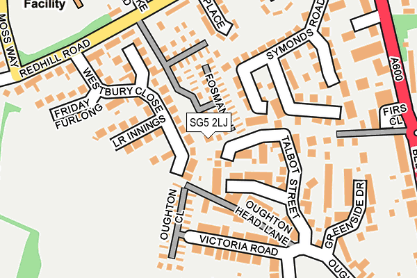 SG5 2LJ map - OS OpenMap – Local (Ordnance Survey)