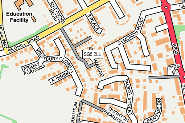 SG5 2LL map - OS OpenMap – Local (Ordnance Survey)