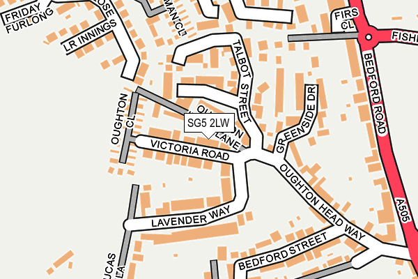 SG5 2LW map - OS OpenMap – Local (Ordnance Survey)