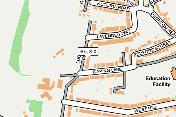 SG5 2LX map - OS OpenMap – Local (Ordnance Survey)