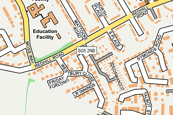 SG5 2NB map - OS OpenMap – Local (Ordnance Survey)