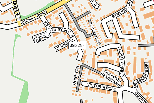 SG5 2NF map - OS OpenMap – Local (Ordnance Survey)