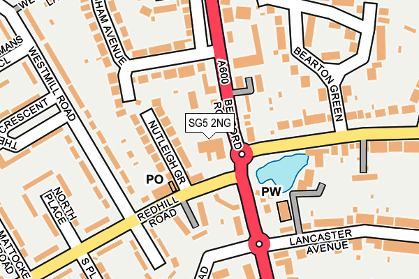 SG5 2NG map - OS OpenMap – Local (Ordnance Survey)