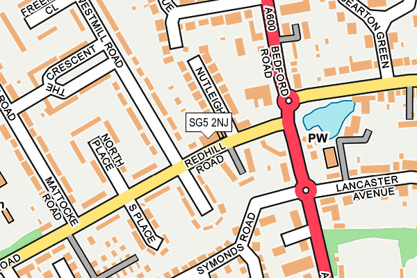 SG5 2NJ map - OS OpenMap – Local (Ordnance Survey)