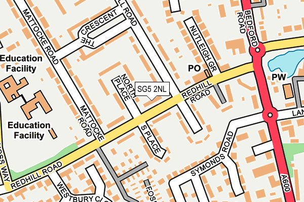 SG5 2NL map - OS OpenMap – Local (Ordnance Survey)