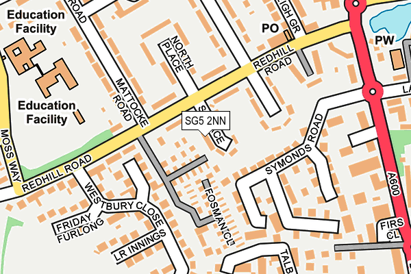 SG5 2NN map - OS OpenMap – Local (Ordnance Survey)