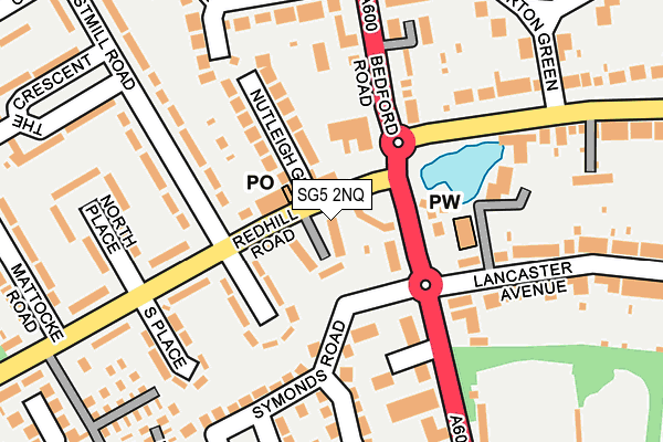 SG5 2NQ map - OS OpenMap – Local (Ordnance Survey)