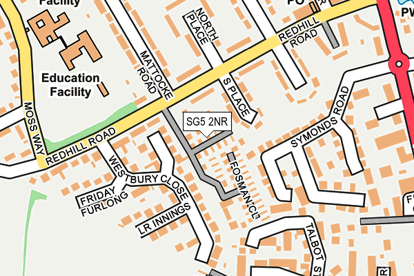 SG5 2NR map - OS OpenMap – Local (Ordnance Survey)