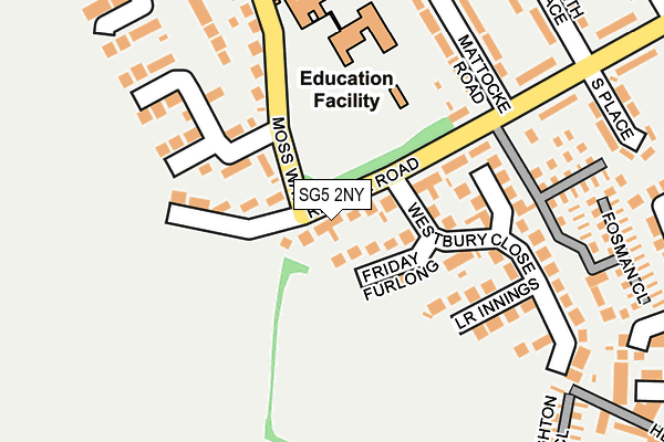 SG5 2NY map - OS OpenMap – Local (Ordnance Survey)