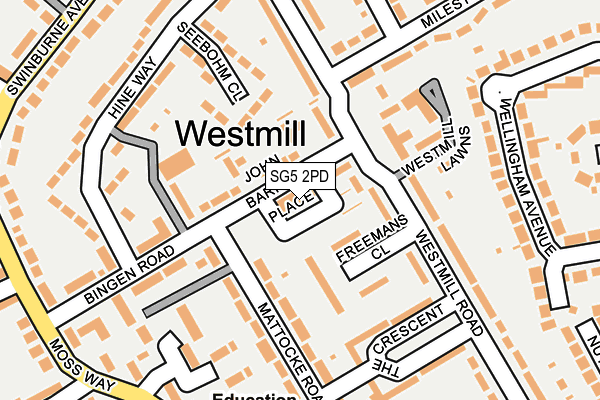 SG5 2PD map - OS OpenMap – Local (Ordnance Survey)