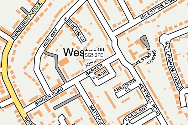 SG5 2PE map - OS OpenMap – Local (Ordnance Survey)