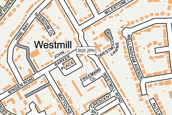 SG5 2PH map - OS OpenMap – Local (Ordnance Survey)