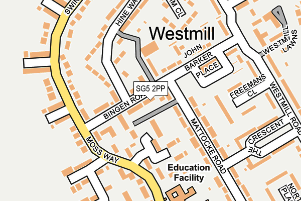 SG5 2PP map - OS OpenMap – Local (Ordnance Survey)