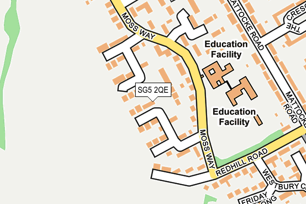 SG5 2QE map - OS OpenMap – Local (Ordnance Survey)