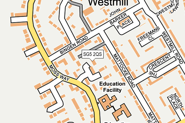 SG5 2QS map - OS OpenMap – Local (Ordnance Survey)