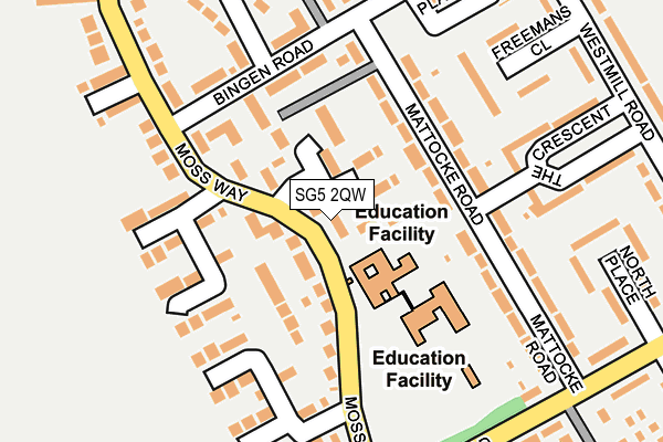 SG5 2QW map - OS OpenMap – Local (Ordnance Survey)