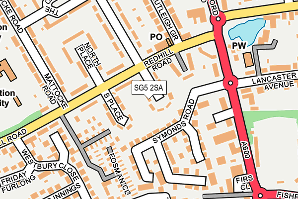 SG5 2SA map - OS OpenMap – Local (Ordnance Survey)