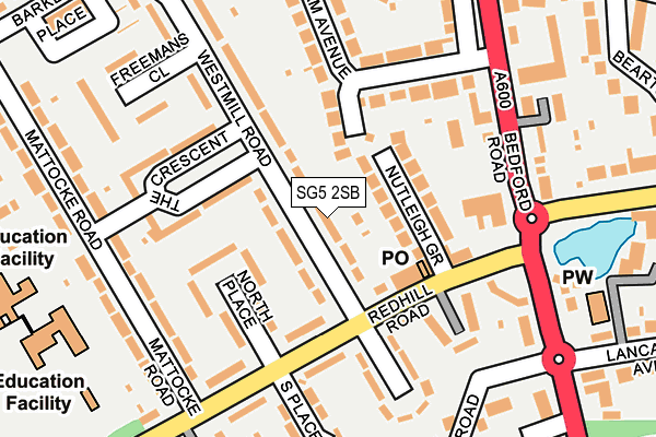 SG5 2SB map - OS OpenMap – Local (Ordnance Survey)