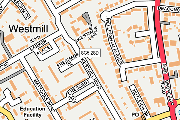 SG5 2SD map - OS OpenMap – Local (Ordnance Survey)